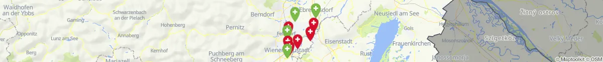 Kartenansicht für Apotheken-Notdienste in der Nähe von Ebenfurth (Wiener Neustadt (Land), Niederösterreich)